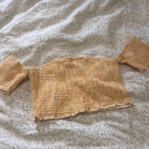 Yellow crop top